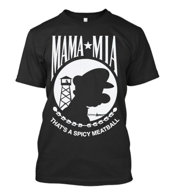 MAMA MIA THAT'S A SPICY MEATBALL Mario Silhouette Prison Tower T-Shirt