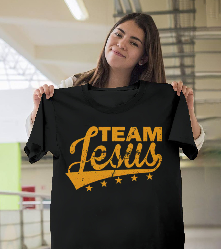 Team Jesus Vintage Style Retro Stars T-Shirt