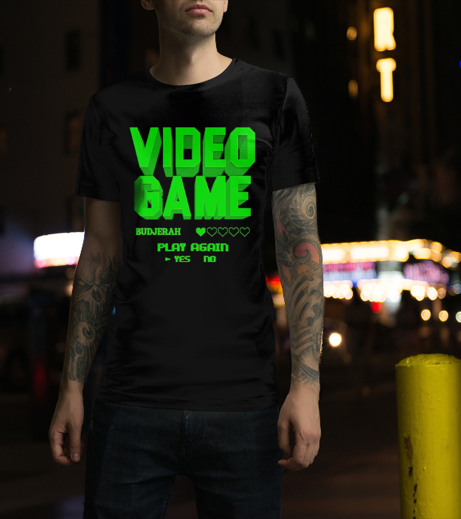 Video Game Budjerah Play Again Yes No T-Shirt