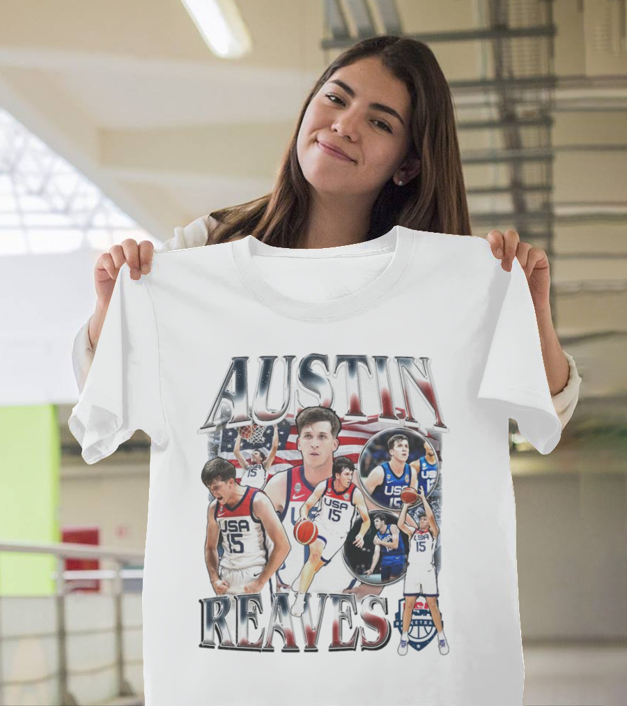 Austin Reaves USA National Basketball Team Highlights And Portrait Collection T-Shirt