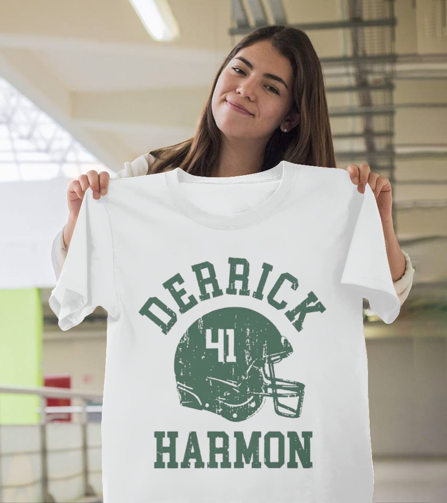 Derrick Harmon 41 Helmet Michigan State Spartans Football T-Shirt