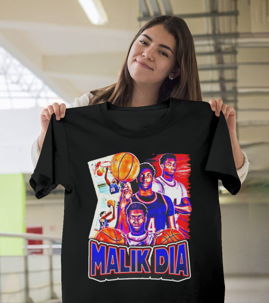 Malik Dia Basketball Vintage Number 4 T-Shirt