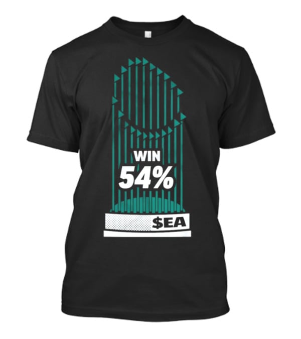 Seattle Mariners Win 54% $SEA Iconic Trophy T-Shirt