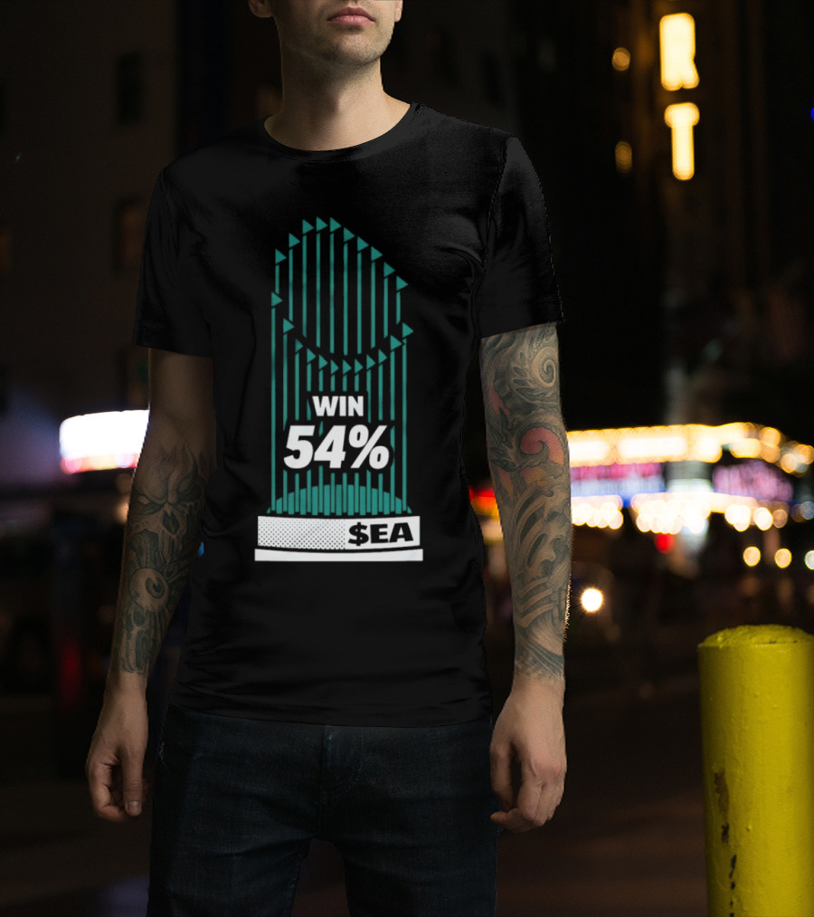 Seattle Mariners Win 54% $SEA Iconic Trophy T-Shirt