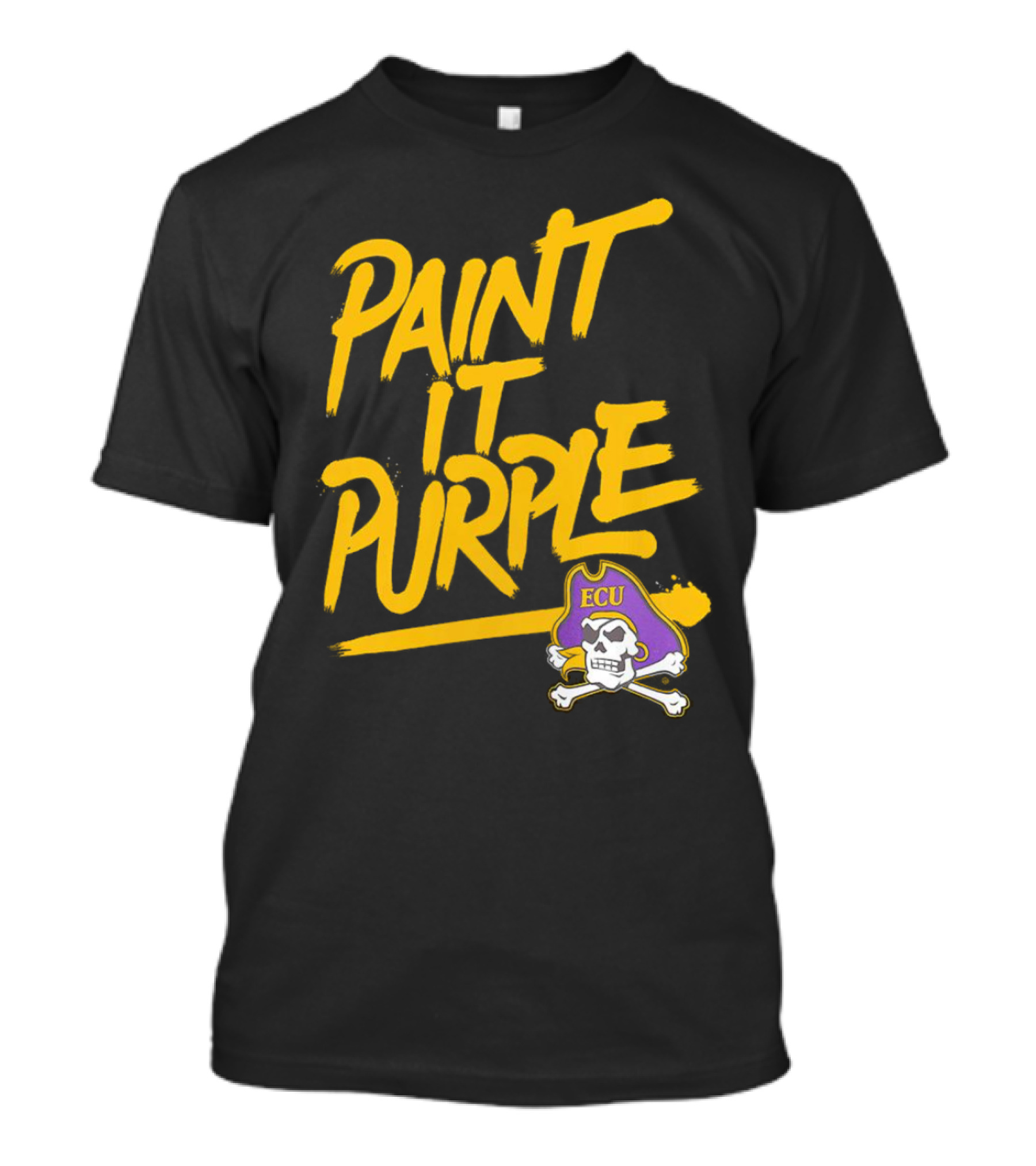 Paint It Purple Carolina ECU Pirates Skull T-Shirt