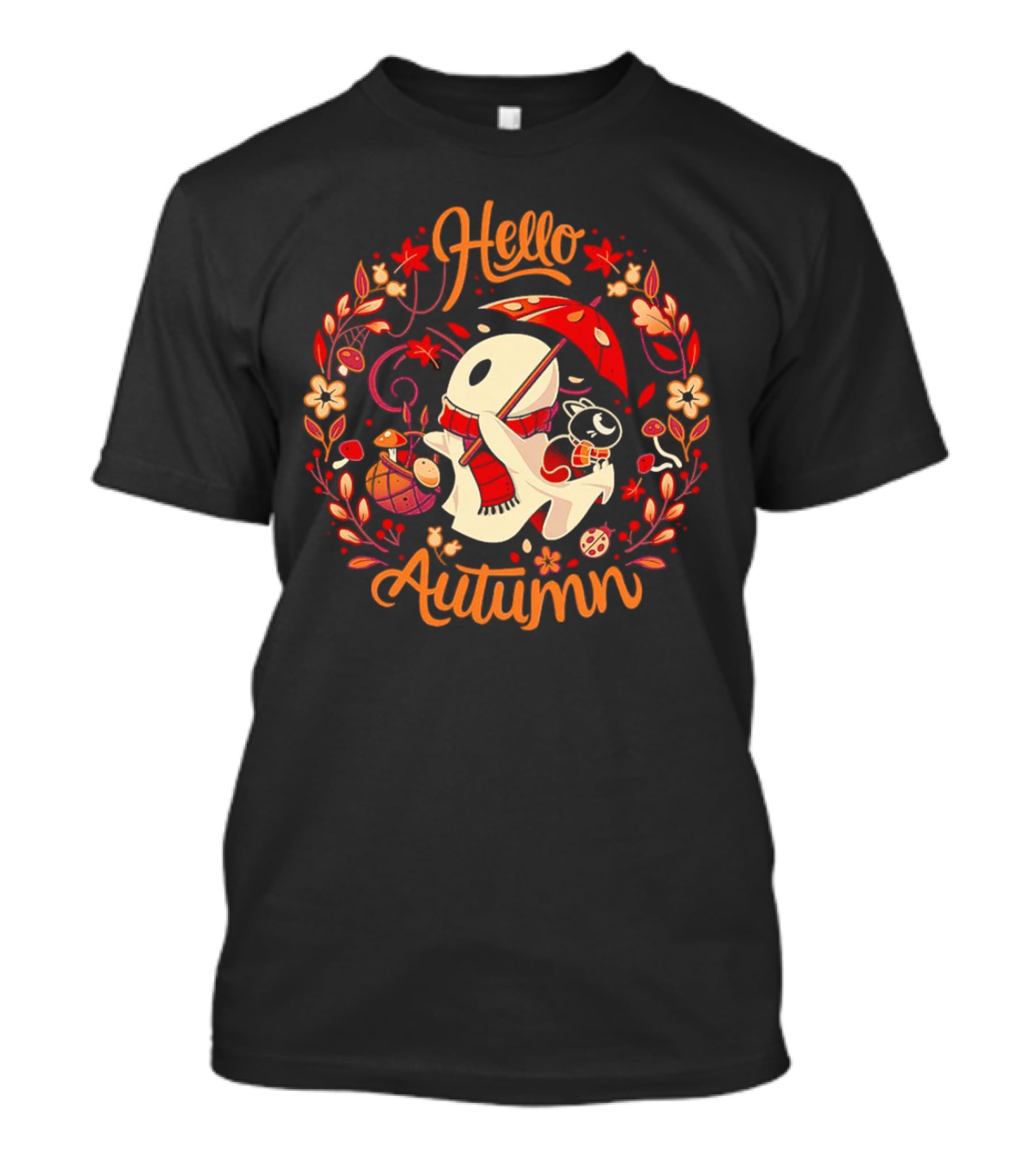 Hello Autumn Spooky Harvest Halloween T-Shirt