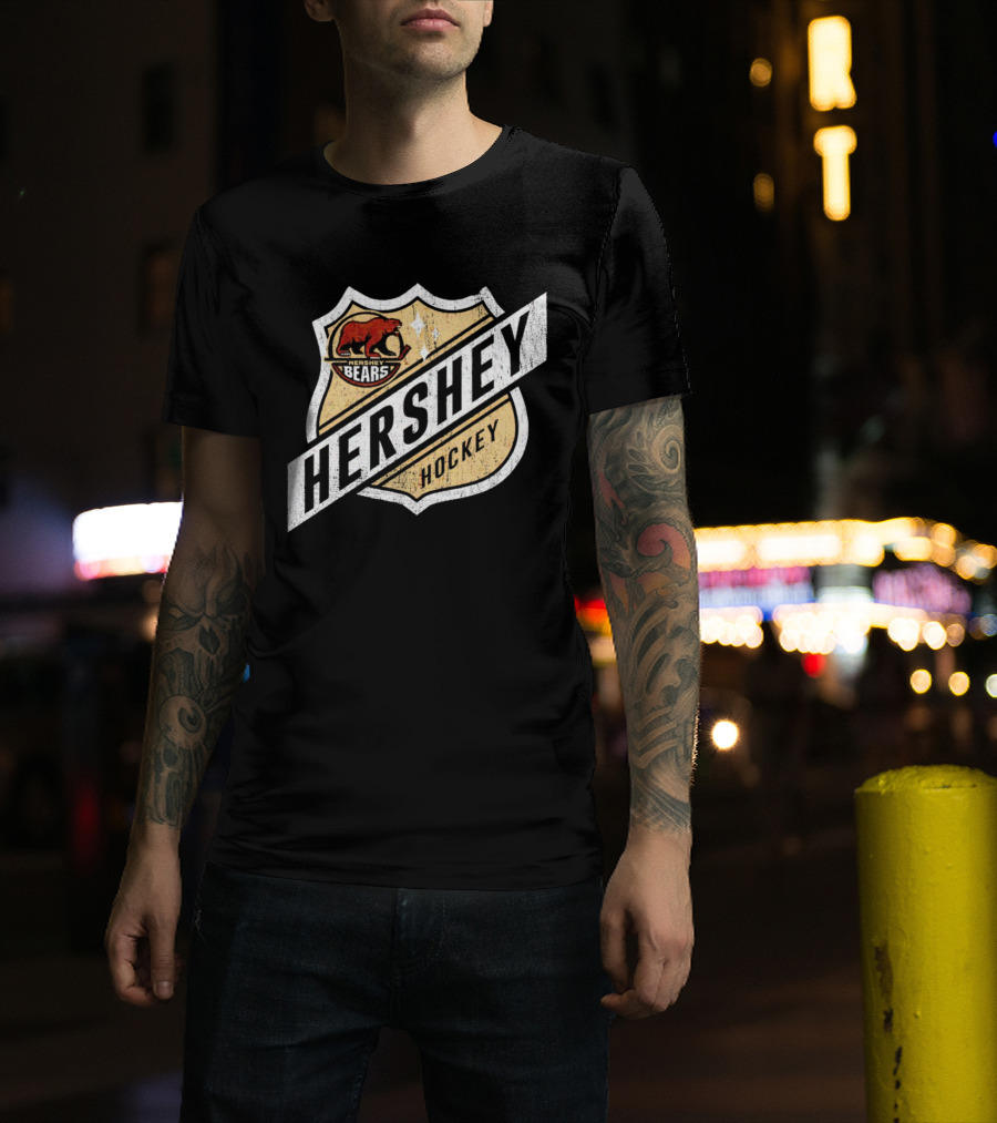 Hershey Bears Vintage Shield Emblem Hockey T-Shirt