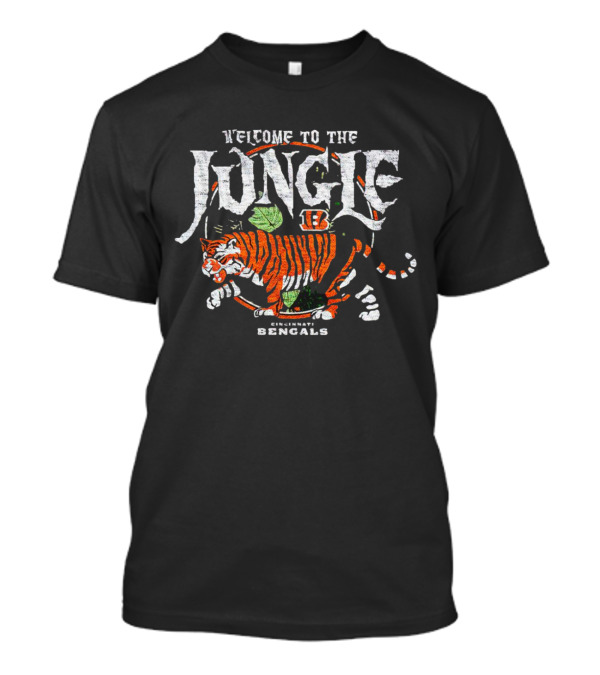 Cincinnati Bengals Welcome To The Jungle Vintage Tiger T-Shirt