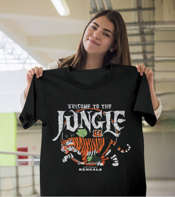 Cincinnati Bengals Welcome To The Jungle Vintage Tiger T-Shirt