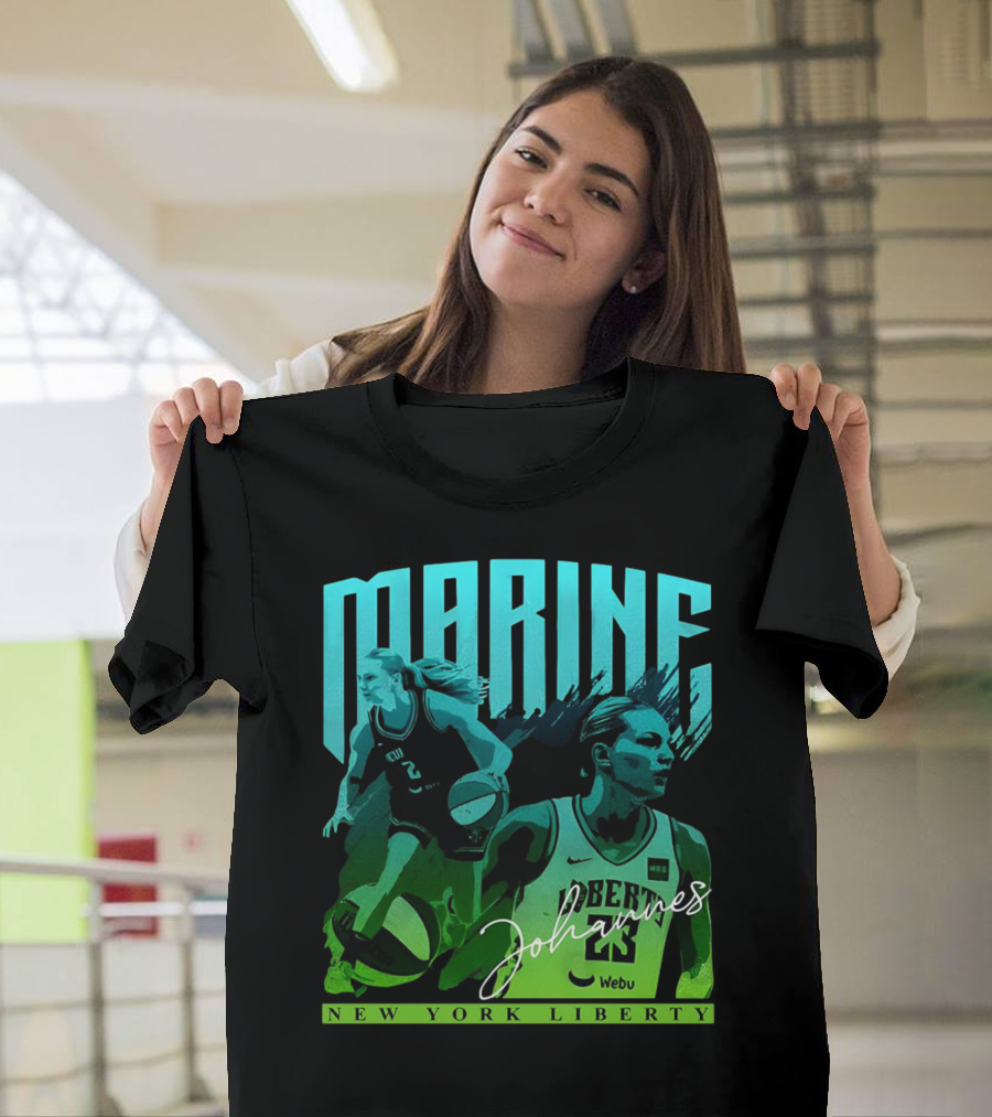 Marine Johannes New York Liberty Signature Jersey Number 23 Webu Basketball T-Shirt