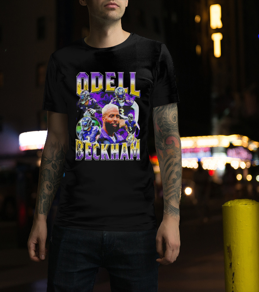 Odell Beckham Jr Baltimore Ravens Football Player Highlights T-Shirt