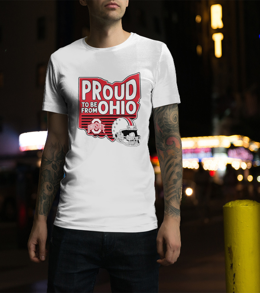 Ohio State Proud To Be From Ohio Football Helmet Logo Buckeyes T-Shirt