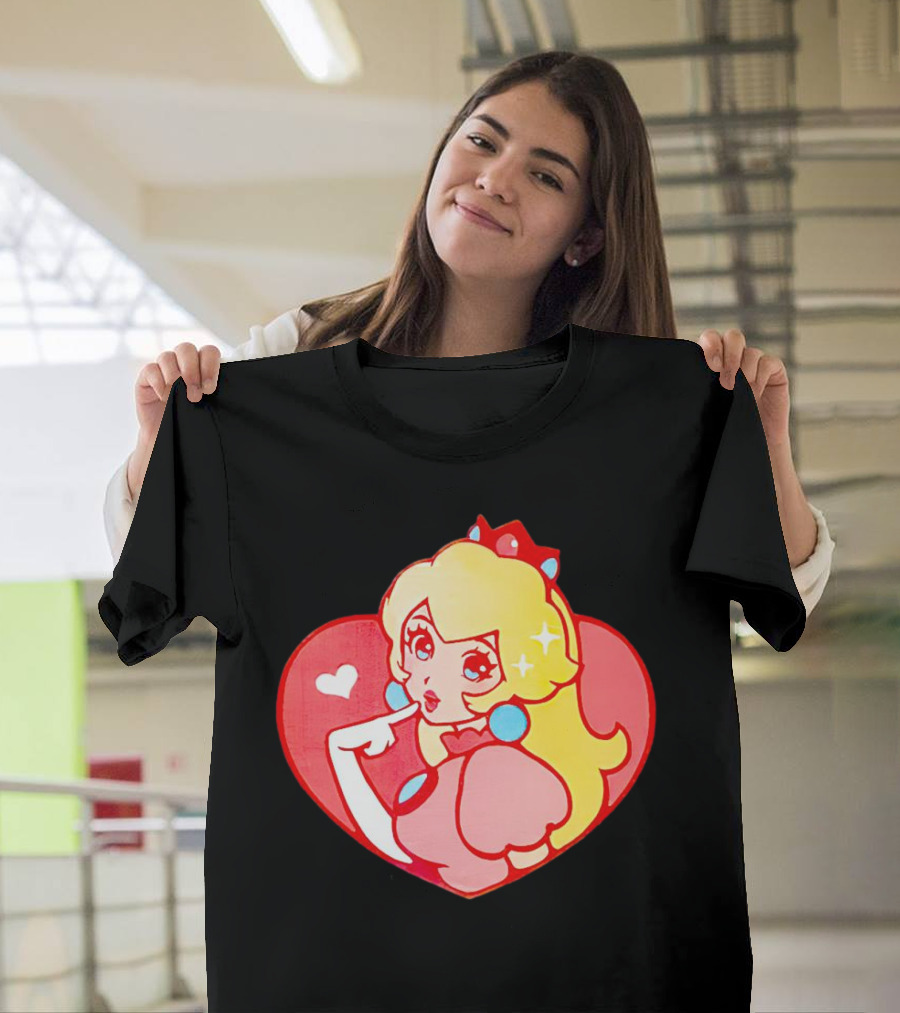 Jivke Princess Peach Heart T-Shirt