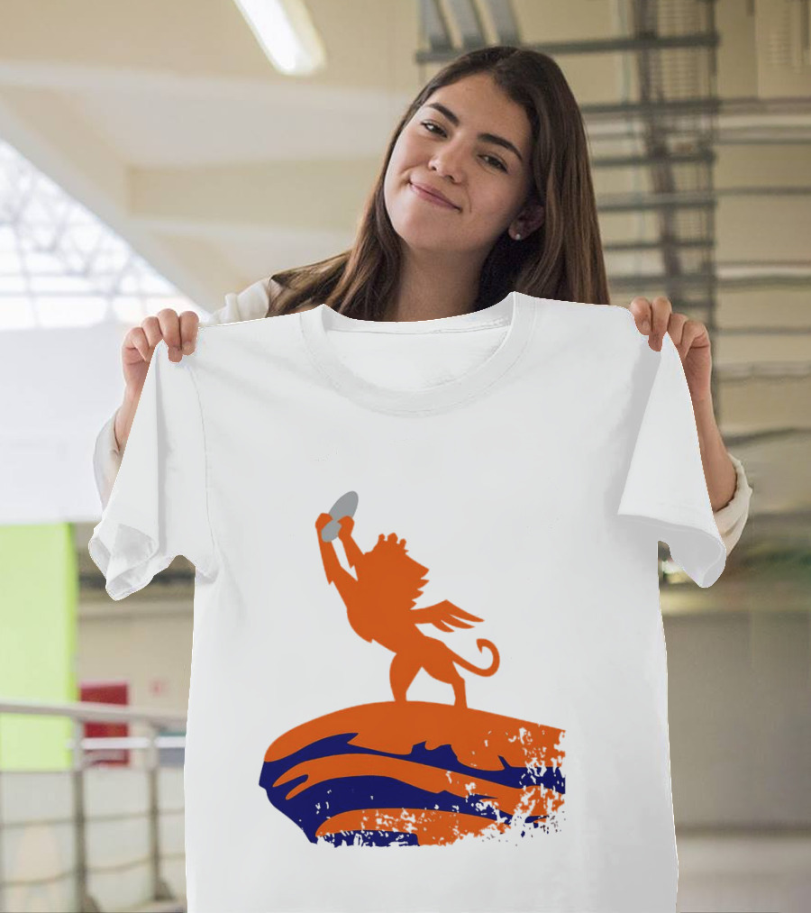 Fc Cincinnati King Of The Shield Orange Lion Crowned On Mound T-Shirt