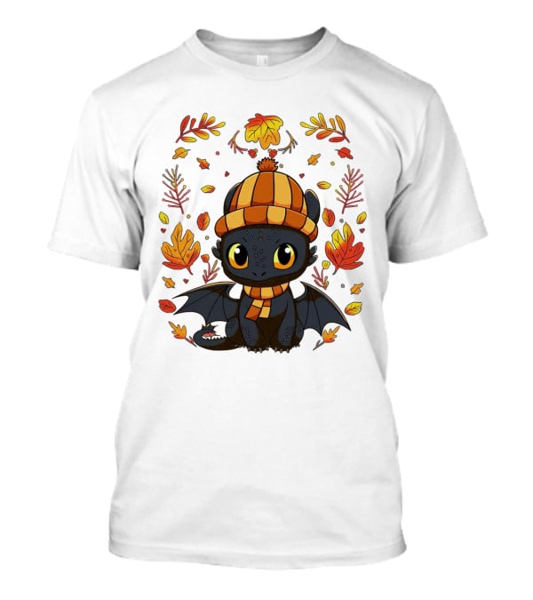 Fall Night Fury Thanksgiving Autumn Leaves T-Shirt