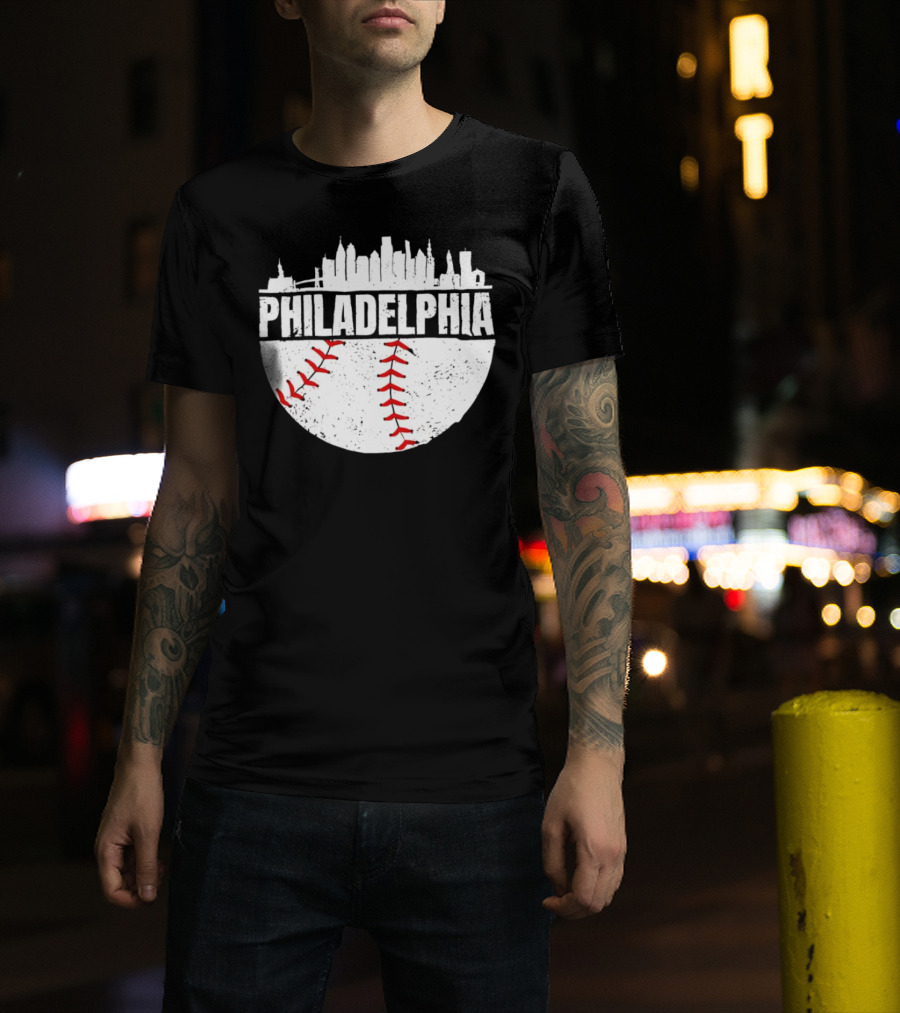 Philadelphia Skyline Baseball Urban T-Shirt