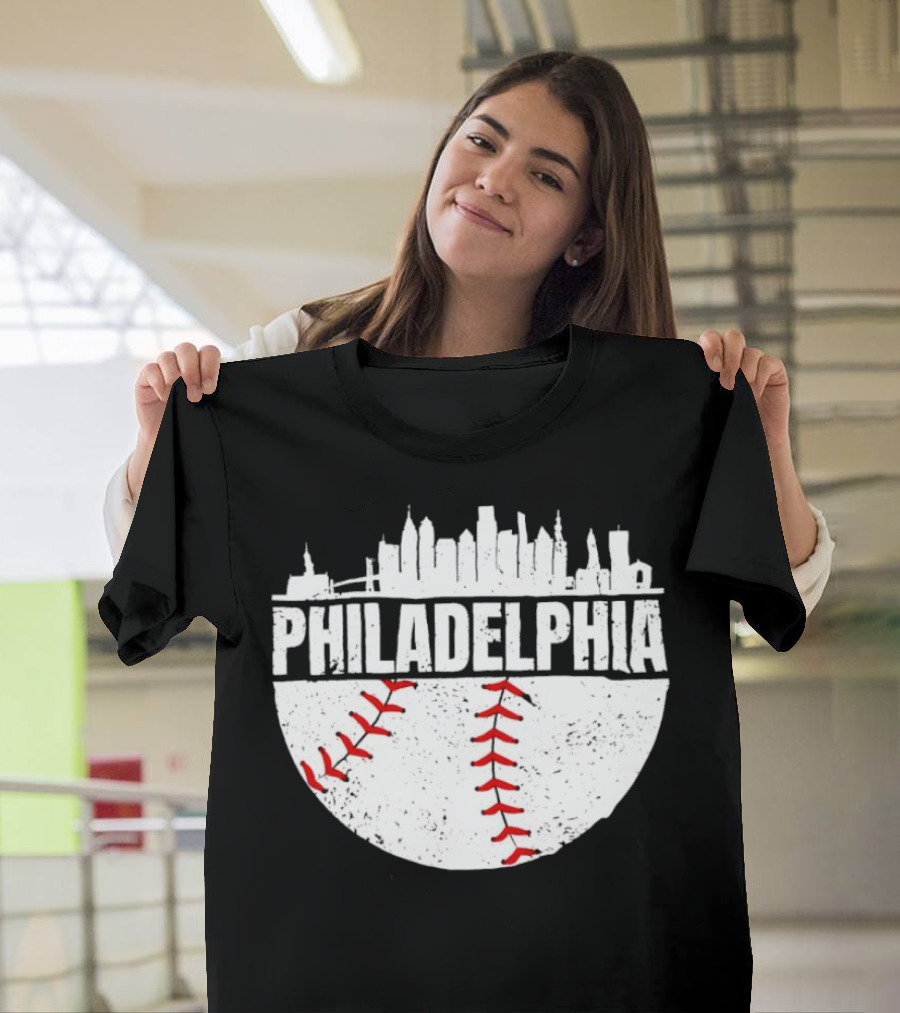 Philadelphia Skyline Baseball Urban T-Shirt