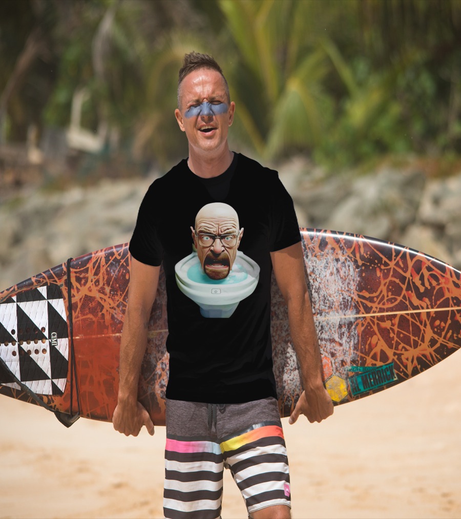 Walter White Toilet Skibidi Meme Face T-Shirt