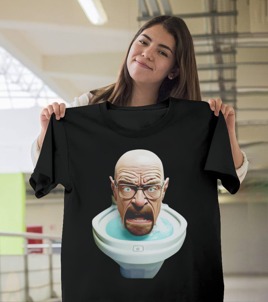 Walter White Toilet Skibidi Meme Face T-Shirt