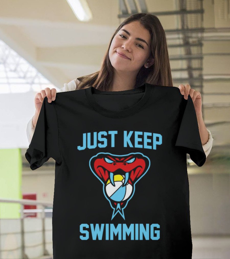 Just Keep Swimming Arizona Diamondbacks Snake Volleyball T-Shirt