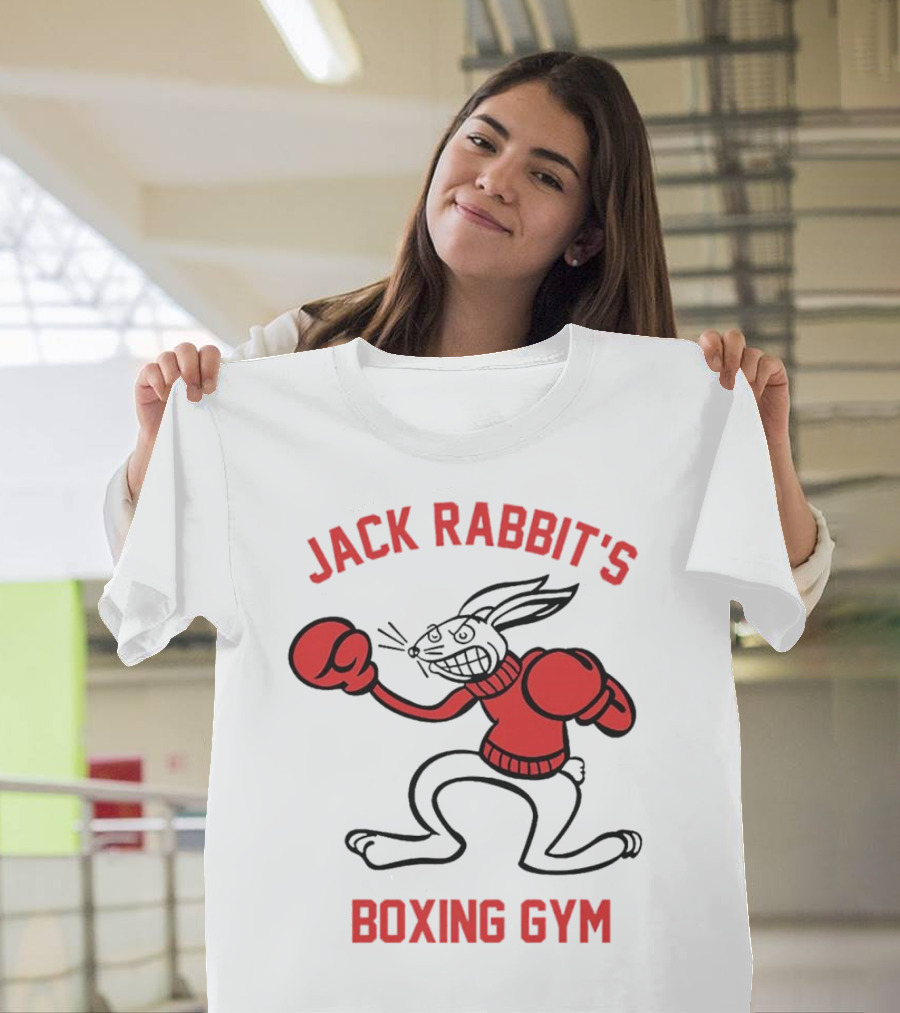 Jack Rabbit's Boxing Gym Rabbit Illustration With Boxing Gloves T-Shirt