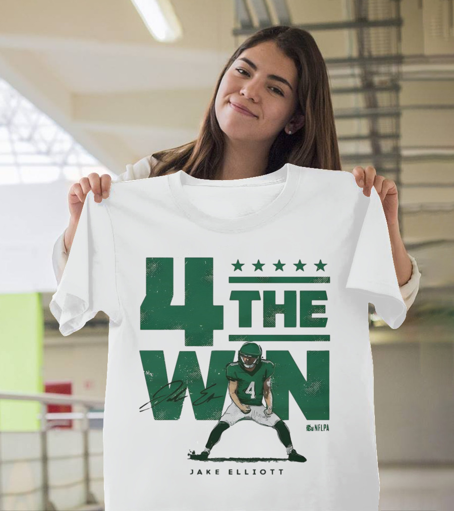 4 The Win Jake Elliott Football Player 4 Win G Signature T-Shirt