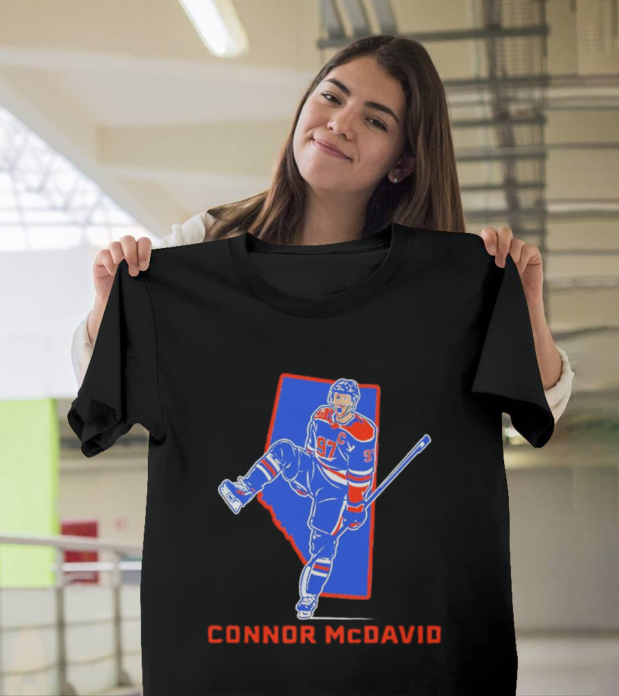 Connor McDavid 97 Edmonton Oilers Province Alberta Hockey Star T-Shirt