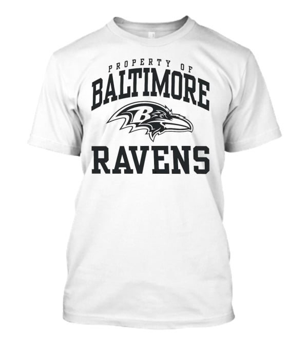 Property Of Baltimore Ravens NFL Team Logo Ravens Football T-Shirt