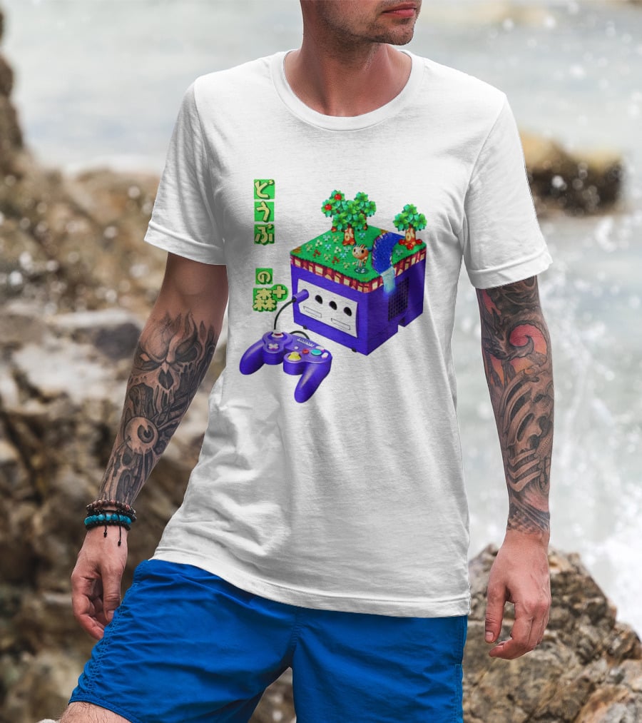 Animal Crossing Dobutsu No Mori Plus GameCube Japanese Nintendo T-Shirt