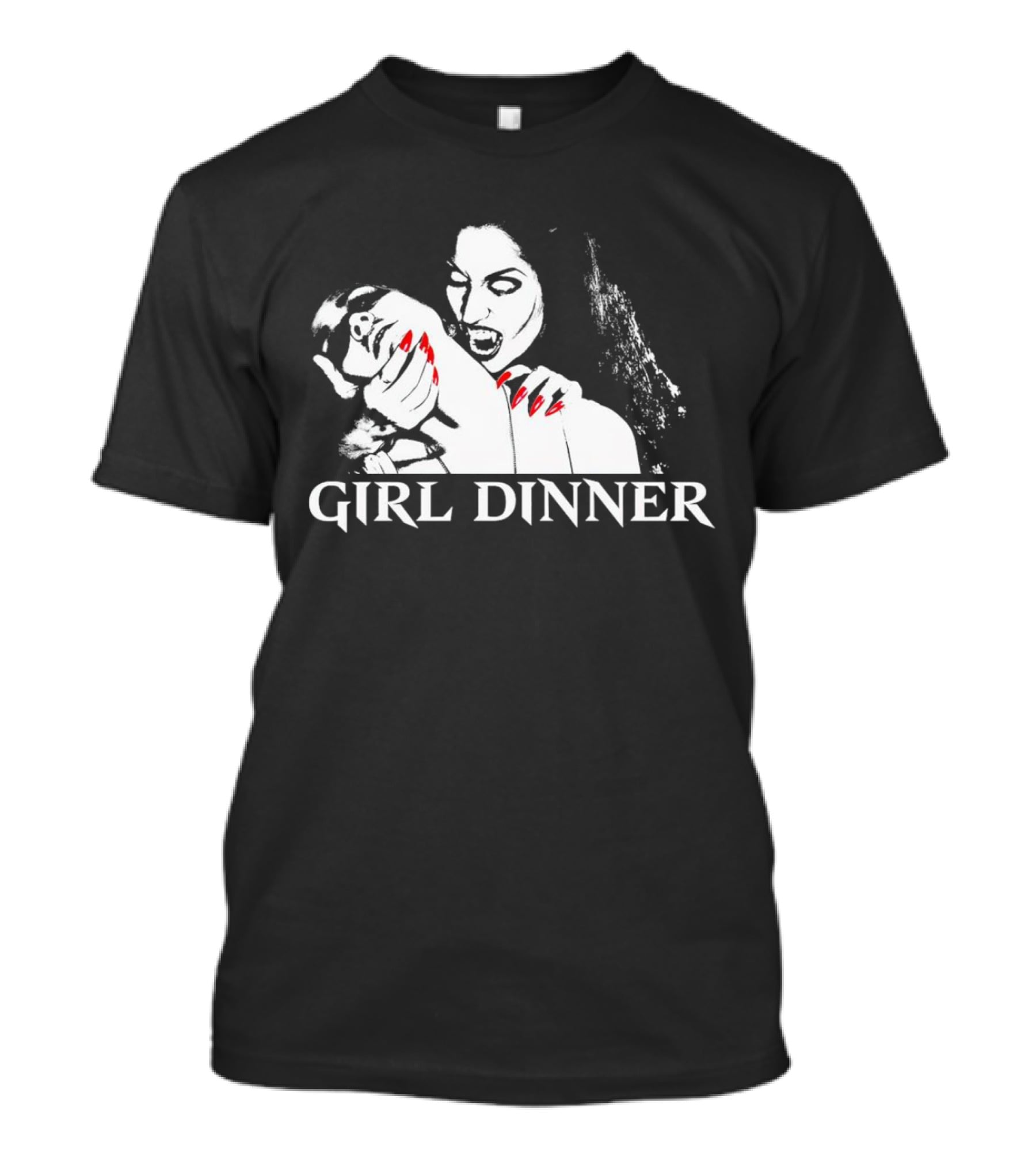 Girl Dinner Vampire Gothic Horror Aesthetic T-Shirt