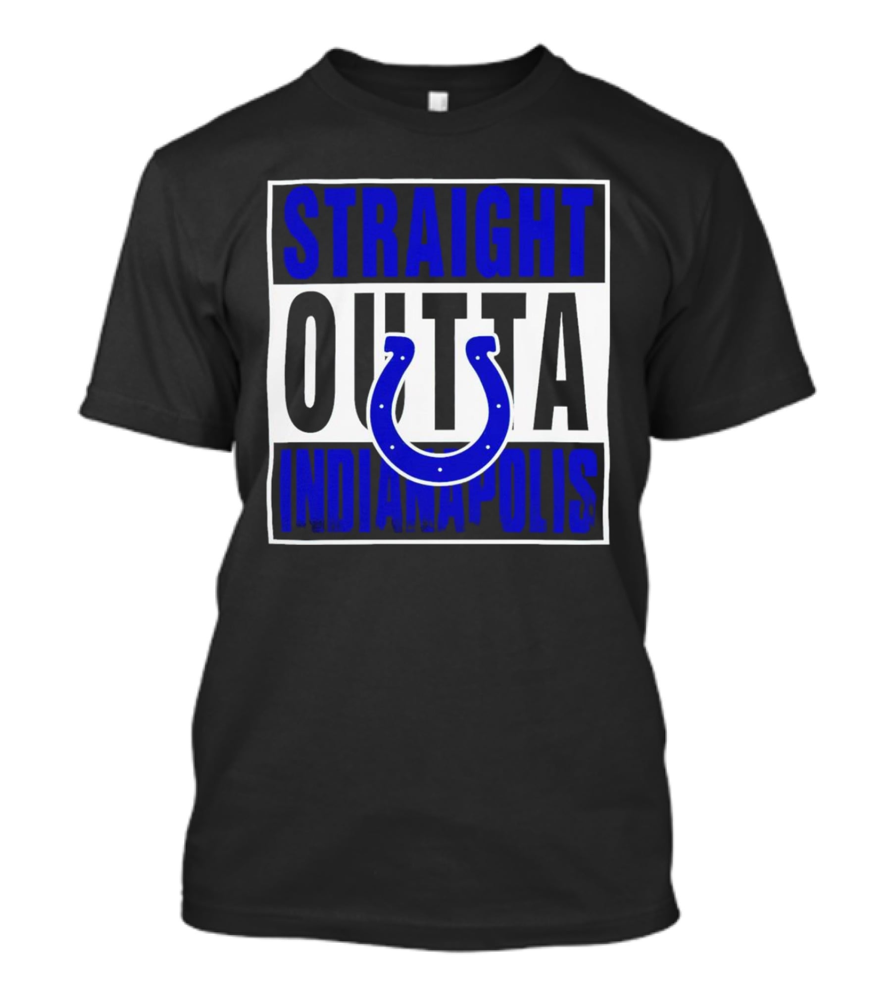 Straight Outta Indianapolis Colts Horseshoe T-Shirt