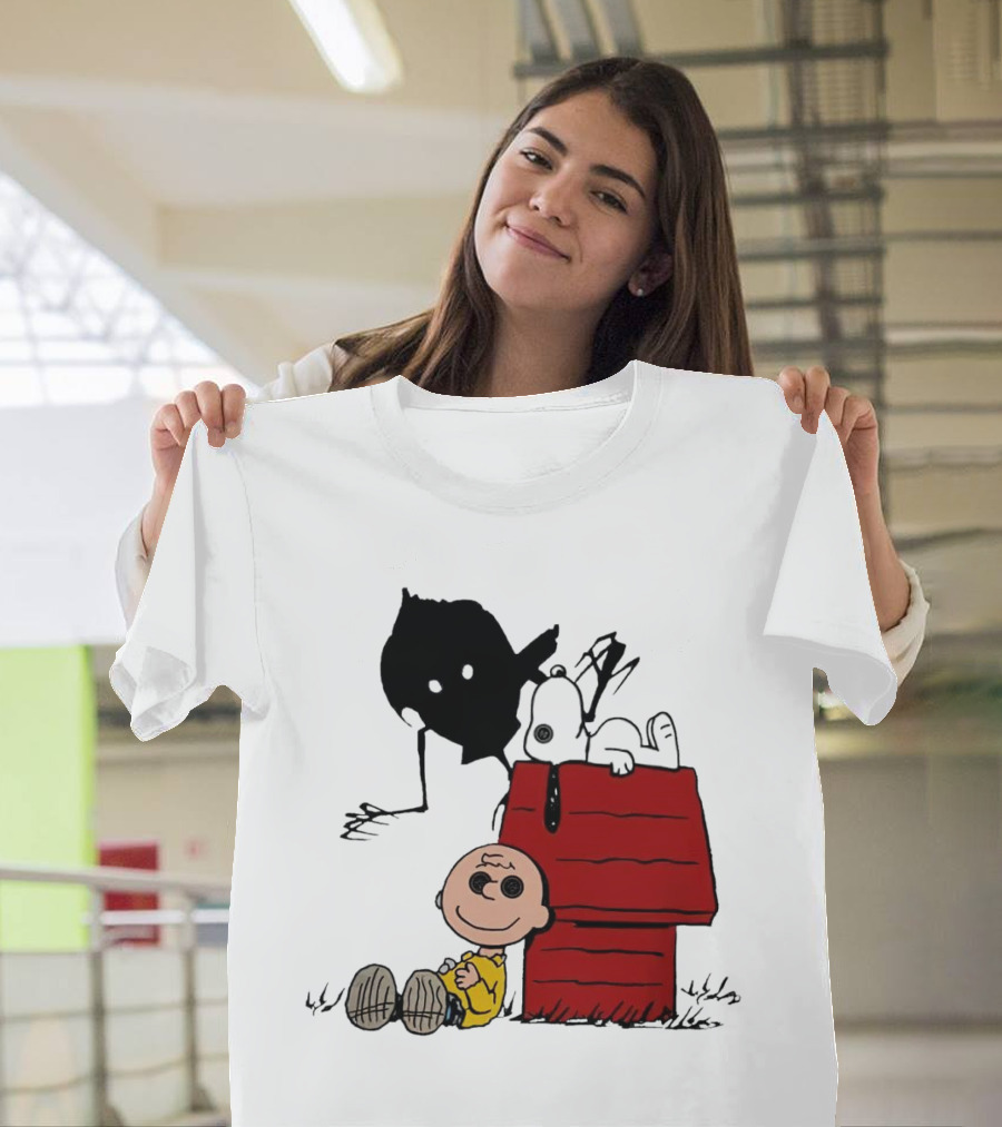 Charlie Brown Snoopy Coraline Button Eyes Shadow T-Shirt