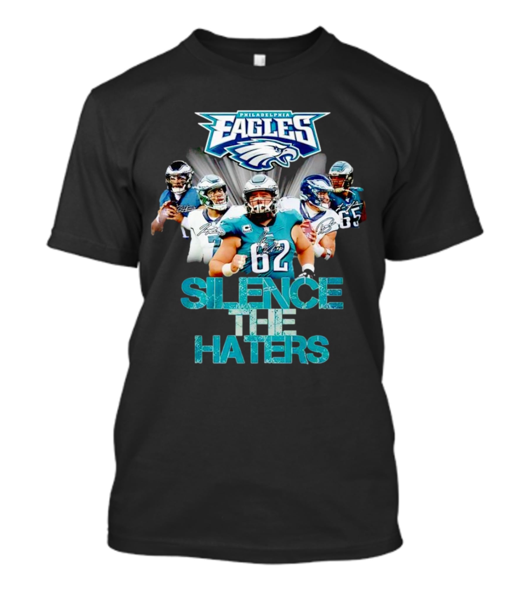 Philadelphia Eagles Silence The Haters Philadelphia Eagles Logo Players T-Shirt