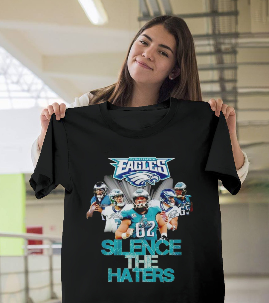 Philadelphia Eagles Silence The Haters Philadelphia Eagles Logo Players T-Shirt