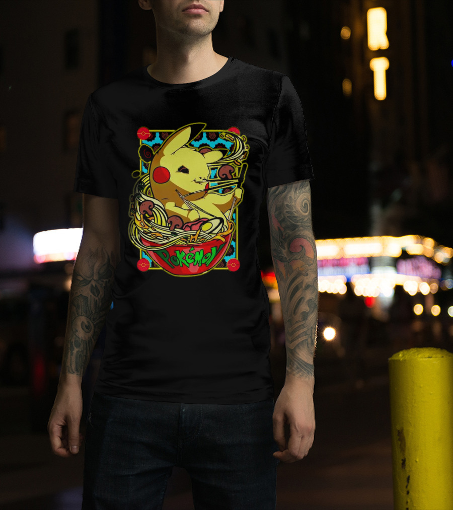 Pokemon Pikachu Ramen Mania Noodles Bowl Adventure T-Shirt