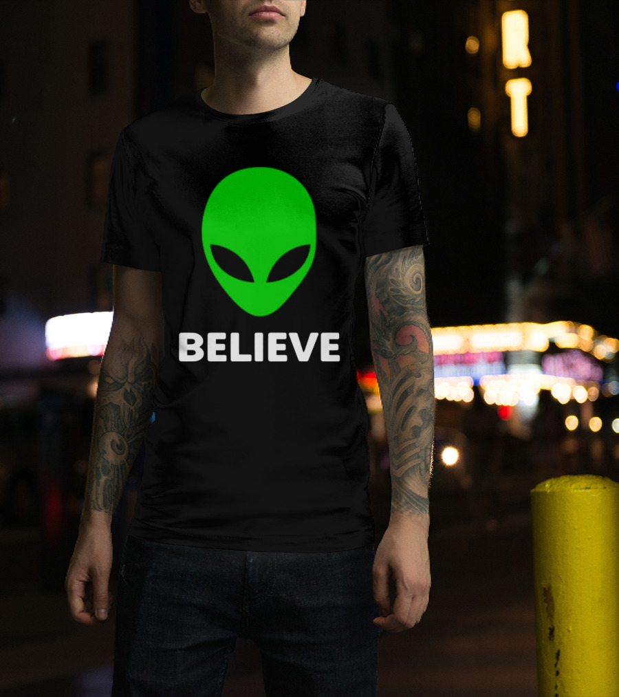 Believe Alien Green T-Shirt