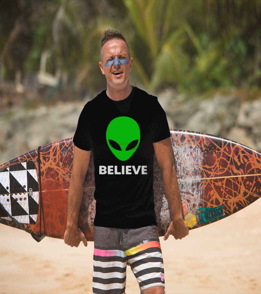 Believe Alien Green T-Shirt