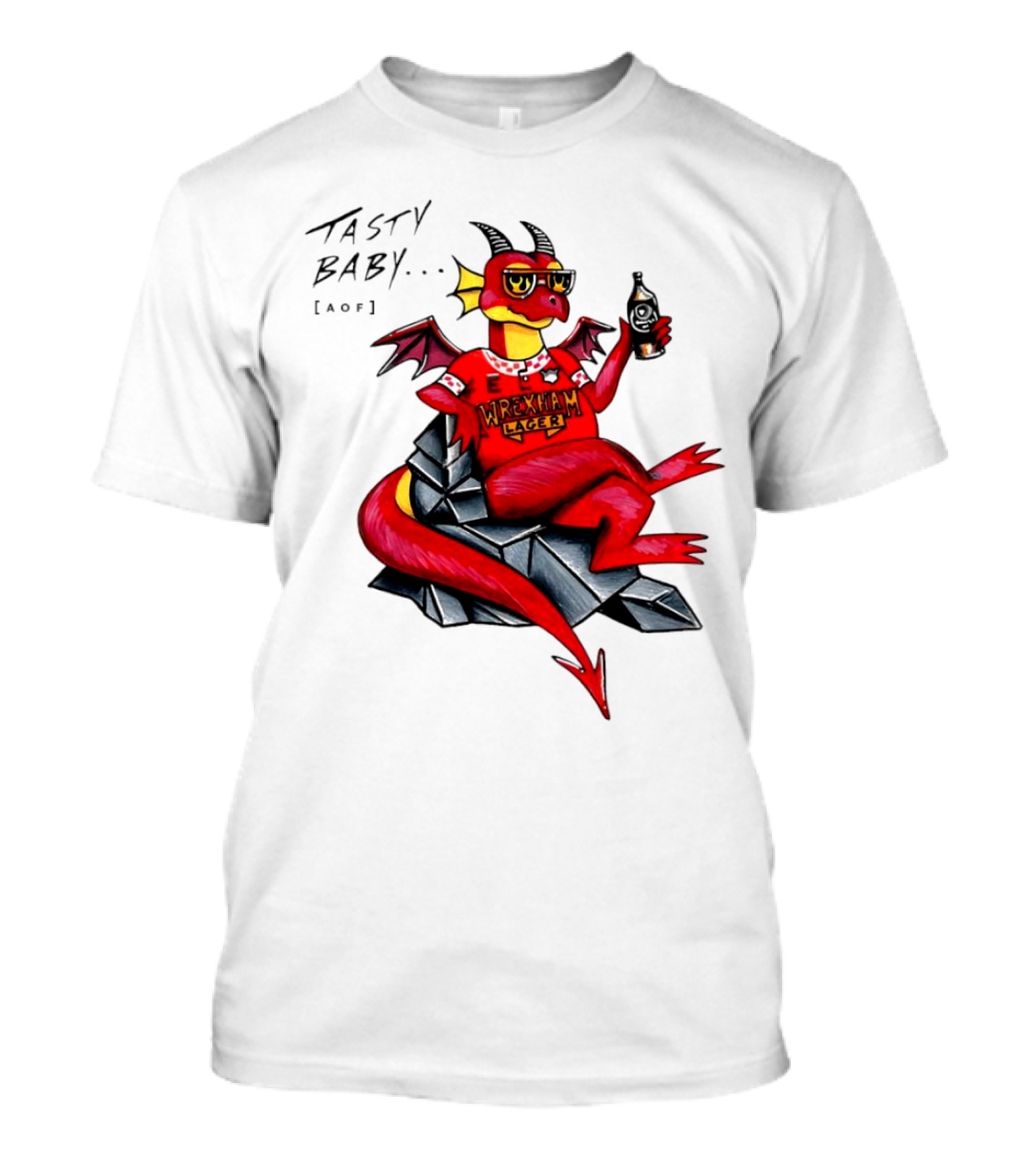 Wrexham Lager Dragon Tasty Baby Cool Style Image T-Shirt
