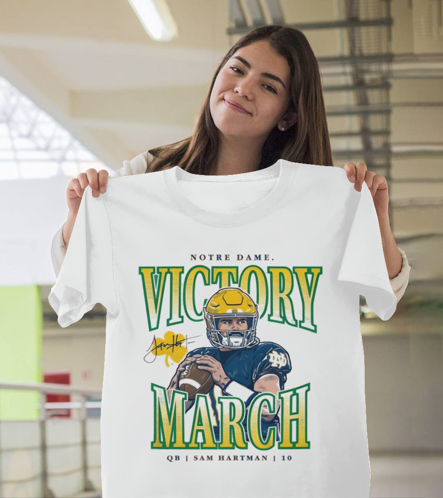 Notre Dame Victory March Sam Hartman QB 10 T-Shirt