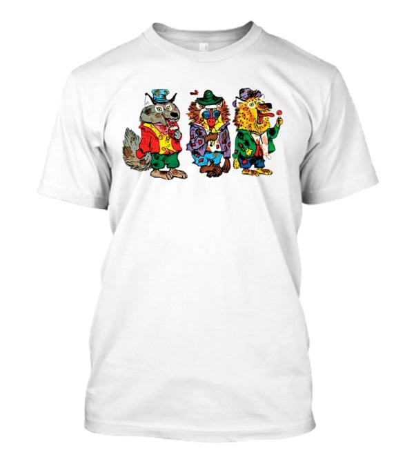 Wolfgang Wolf Barry Baboon Harry Hyena Cartoon Characters T-Shirt