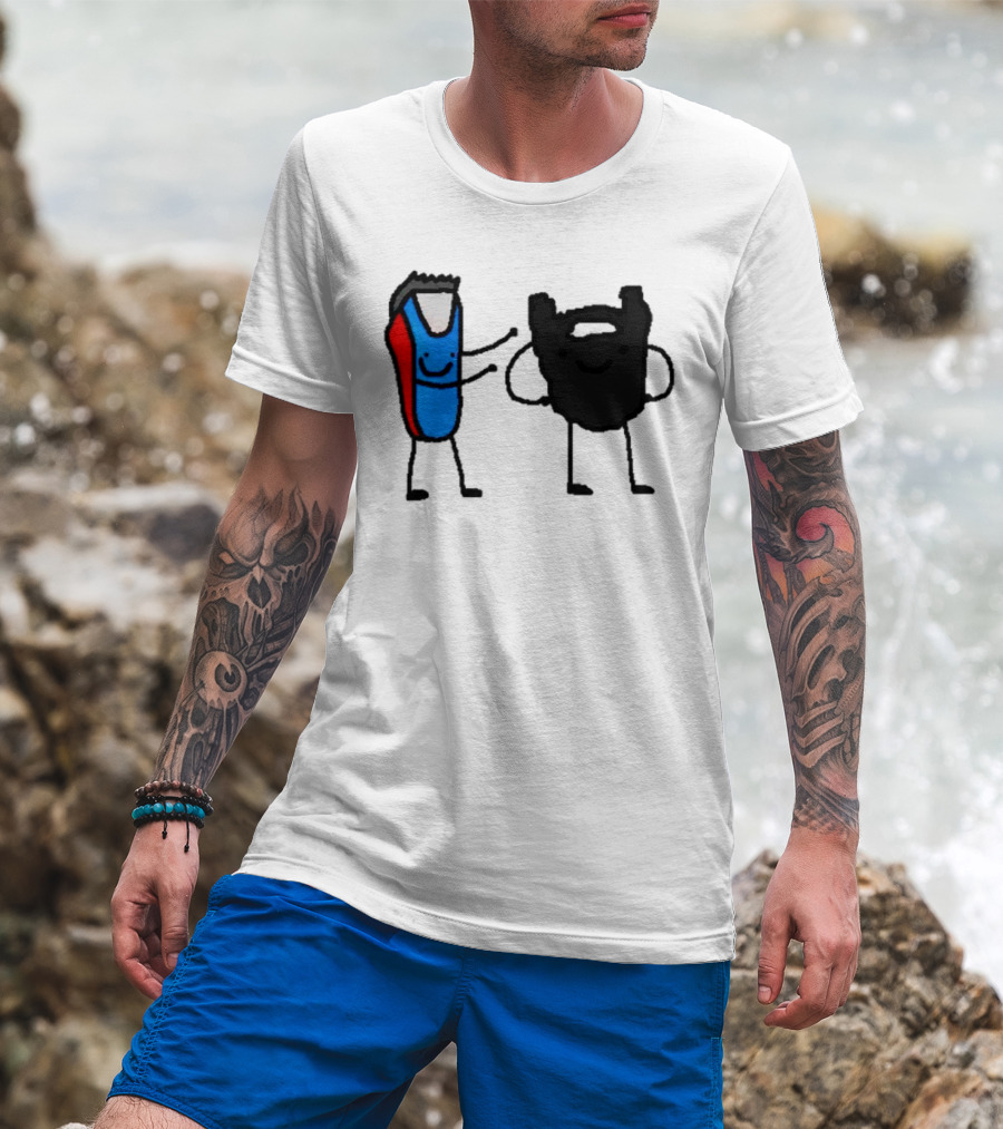 Clipps And Beard Clippers And Facial Hair Cartoon T-Shirt