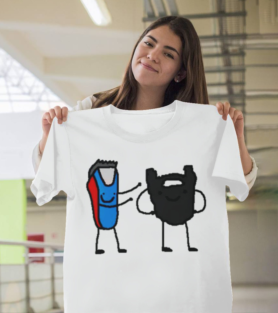 Clipps And Beard Clippers And Facial Hair Cartoon T-Shirt