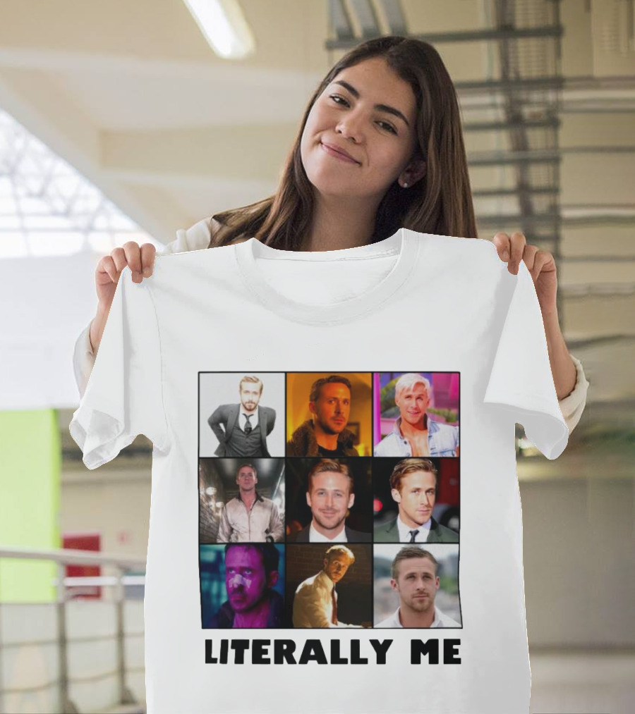 Ryan Gosling Literally Me Nine Image Collage T-Shirt