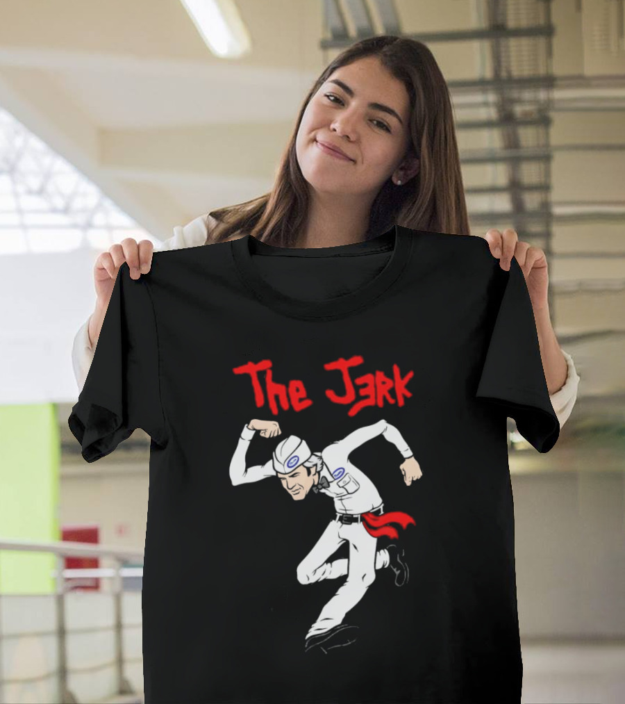 The Jerk Classic Cartoon Style Character In Red And White T-Shirt