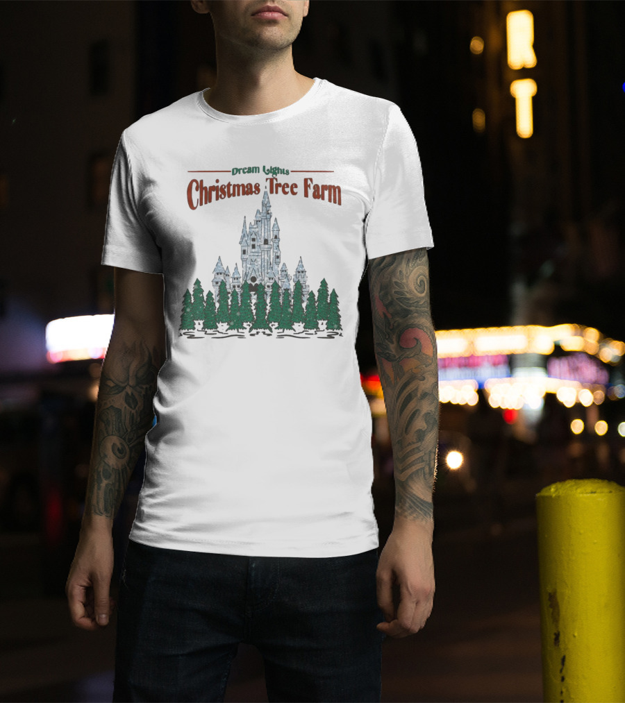 Dream Lights Christmas Tree Farm Castle T-Shirt