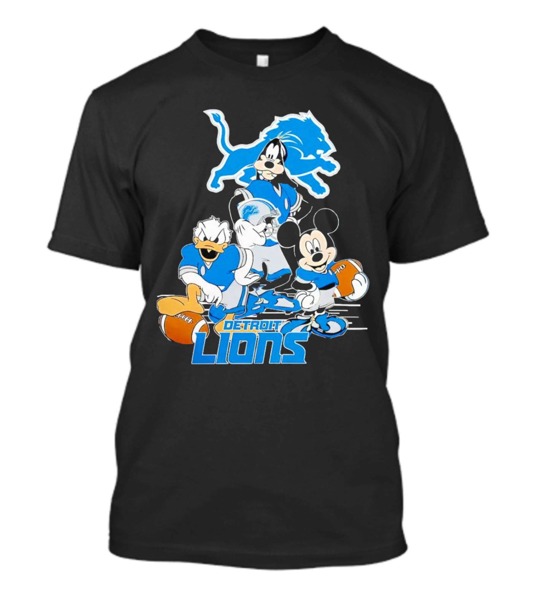 Detroit Lions Mickey Friends Game Day Football Disney T-Shirt