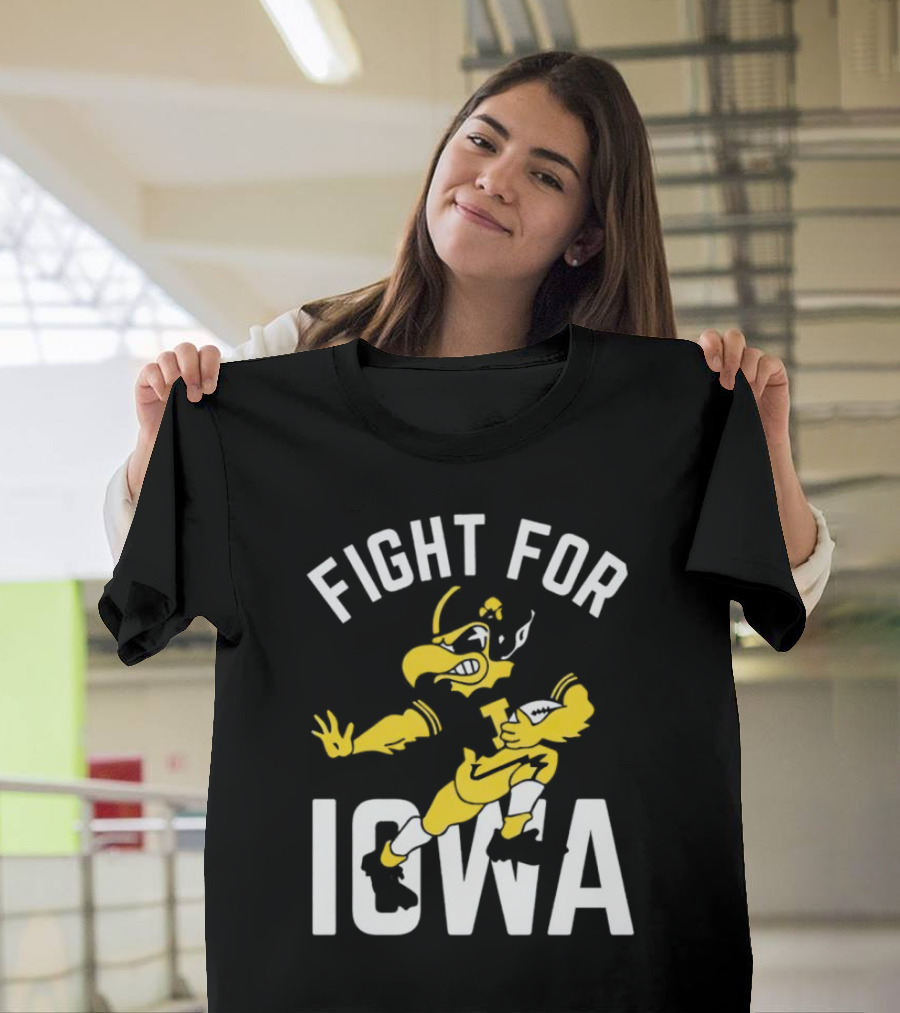 Iowa Hawkeyes Fight For Iowa Mascot Football T-Shirt