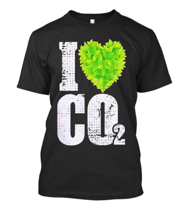 I Love CO2 Leaf Heart T-Shirt