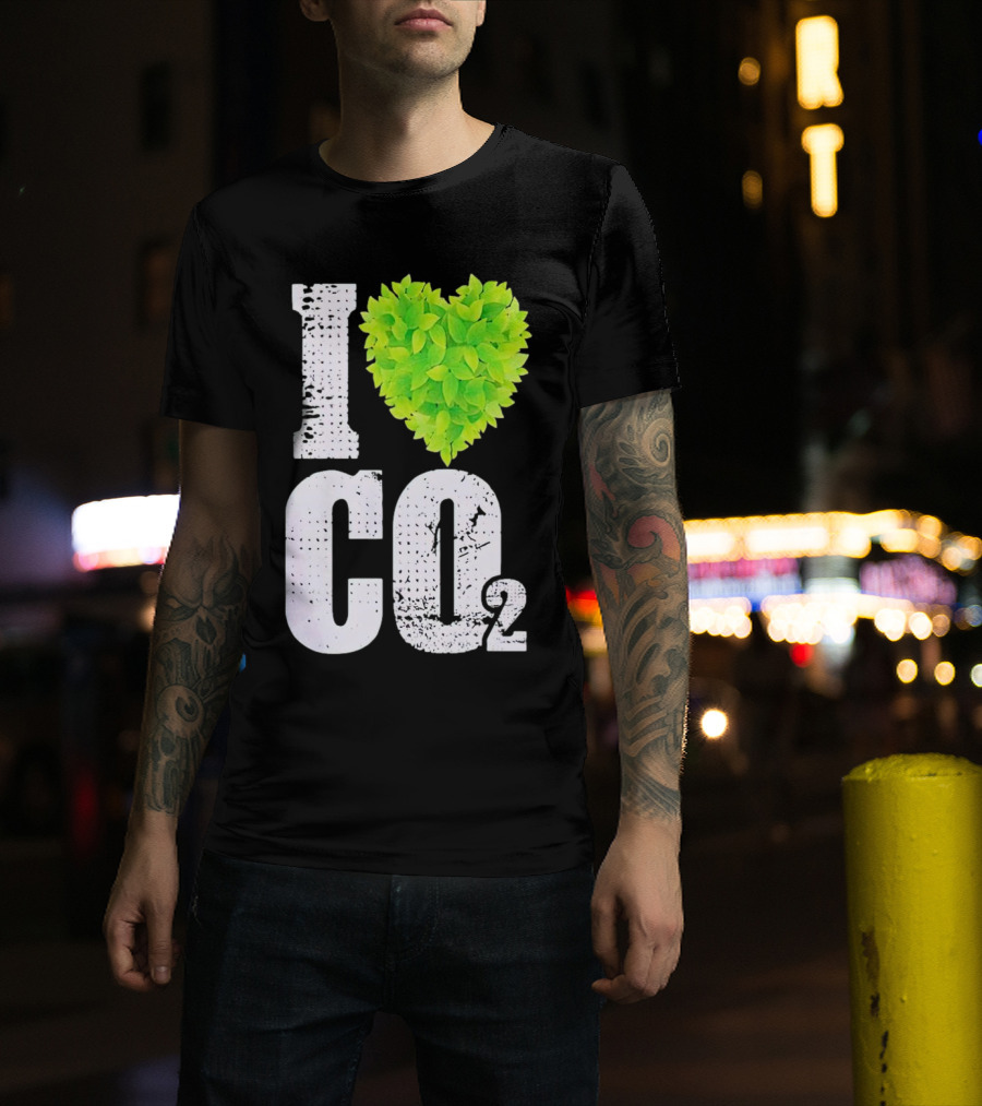 I Love CO2 Leaf Heart T-Shirt