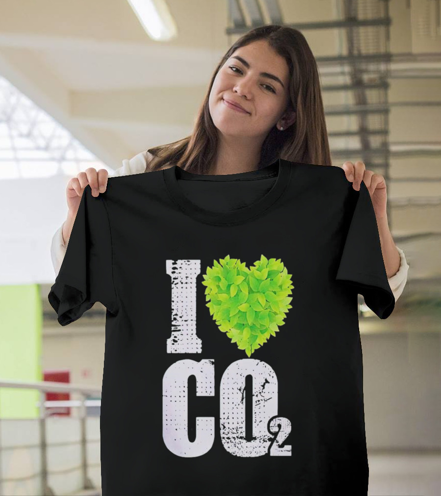 I Love CO2 Leaf Heart T-Shirt